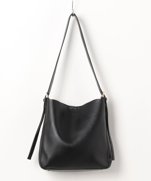 LAC-VERT（ラック・ヴェール）の「PWレザーショルダーバッグ（ショルダーバッグ・レディース・キャメル/ホワイト/ブラック/ベージュ/ブラウン・FREE）」の8枚目の写真