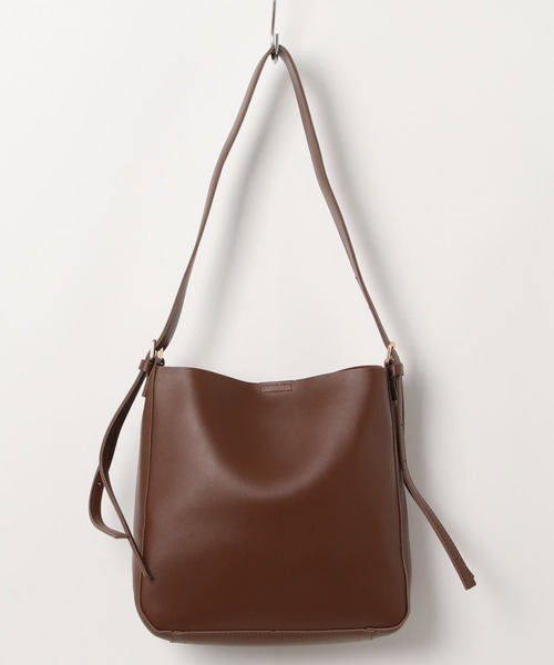 LAC-VERT（ラック・ヴェール）の「PWレザーショルダーバッグ（ショルダーバッグ・レディース・キャメル/ホワイト/ブラック/ベージュ/ブラウン・FREE）」の11枚目の写真