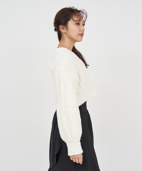 ROYAL PARTY（ロイヤルパーティー）の「【ZOZO限定】フワフワカーディガン（カーディガン/ボレロ・レディース・ピンク/オフホワイト/ラベンダー/ブラック・FREE）」の8枚目の写真