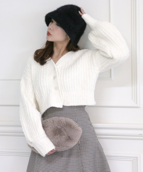 ROYAL PARTY（ロイヤルパーティー）の「【ZOZO限定】フワフワカーディガン（カーディガン/ボレロ・レディース・ピンク/オフホワイト/ラベンダー/ブラック・FREE）」の20枚目の写真