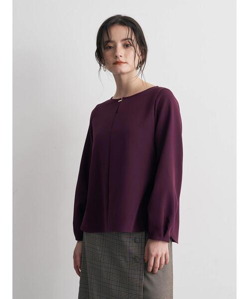 YECCA VECCA(イェッカヴェッカ)の「メタルホックブラウス(シャツ/ブラウス・レディース・ネイビー/ボルドー/グレイッシュベージュ・FREE)」の18枚目の写真