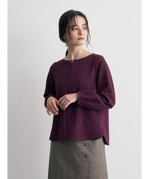 YECCA VECCA(イェッカヴェッカ)の「メタルホックブラウス(シャツ/ブラウス・レディース・ネイビー/ボルドー/グレイッシュベージュ・FREE)」の19枚目の写真