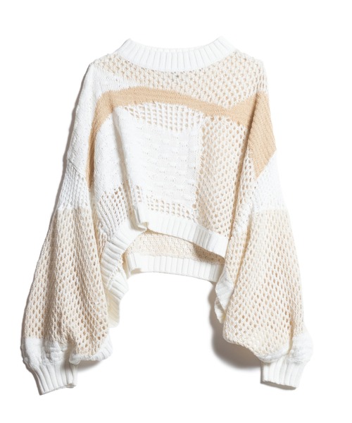 LAYMEE（レイミー）の「Armand knit / アルマンニット（ニット/セーター・レディース・アイボリー/ブラック・FREE）」の6枚目の写真