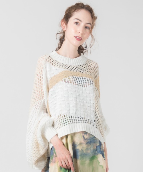 LAYMEE（レイミー）の「Armand knit / アルマンニット（ニット/セーター・レディース・アイボリー/ブラック・FREE）」の7枚目の写真