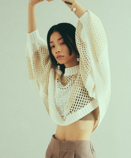 LAYMEE（レイミー）の「Armand knit / アルマンニット（ニット/セーター・レディース・アイボリー/ブラック・FREE）」の20枚目の写真