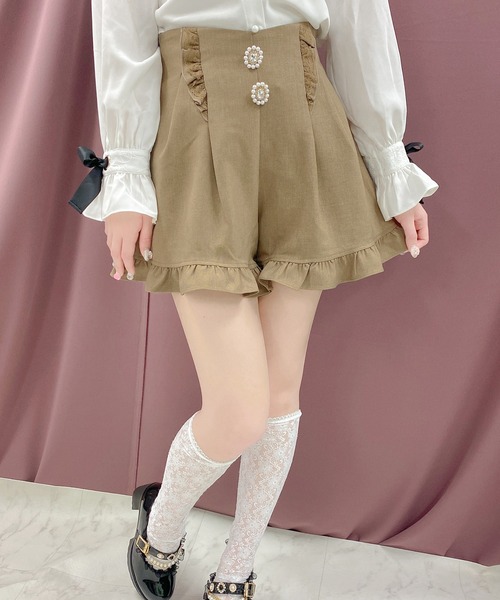 ROJITA(ロジータ)の「ビジュ釦フレアショートパンツ(その他パンツ・レディース・アイボリー/ブラック/ブラウン・FREE)」の12枚目の写真