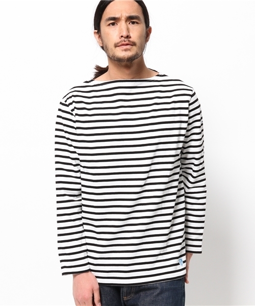 ORCIVAL（オーシバル）の「オーシバルボーダー（Tシャツ/カットソー・メンズ・ホワイト/ブラック・MEDIUM/LARGE）」の2枚目の写真