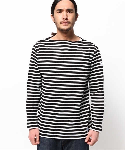 ORCIVAL（オーシバル）の「オーシバルボーダー（Tシャツ/カットソー・メンズ・ホワイト/ブラック・MEDIUM/LARGE）」の3枚目の写真