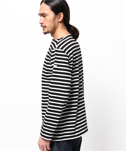 ORCIVAL（オーシバル）の「オーシバルボーダー（Tシャツ/カットソー・メンズ・ホワイト/ブラック・MEDIUM/LARGE）」の4枚目の写真