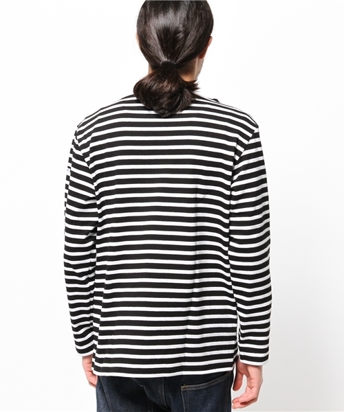 ORCIVAL（オーシバル）の「オーシバルボーダー（Tシャツ/カットソー・メンズ・ホワイト/ブラック・MEDIUM/LARGE）」の5枚目の写真