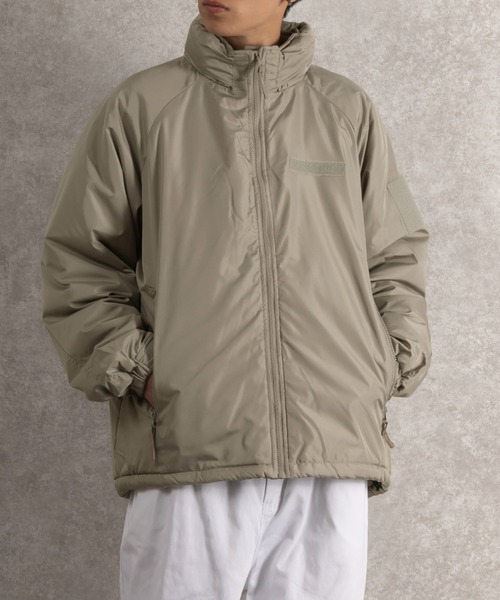 SlashDate（スラッシュデイト）の「中綿スタンドミリタリージャケット/ハッピージャケット/ビッグシルエット/撥水（ミリタリージャケット・メンズ・ブラック/アイボリー/カーキ・M/L/XL）」の2枚目の写真