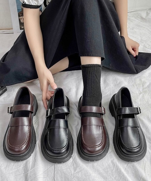 Burner(バーナー)の「【OKUOKU 0909】レトロローファー oku-shoes-673097878318-26 MC(ローファー・レディース・A/B・36/38/40/35/39/37)」の3枚目の写真