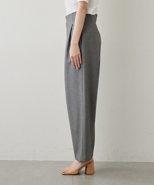 GALLARDAGALANTE（ガリャルダガランテ）の「《セットアップ対応》ハイウエスト2タックパンツ（スラックス・レディース・ベージュ/グレー・0/1/2）」の16枚目の写真