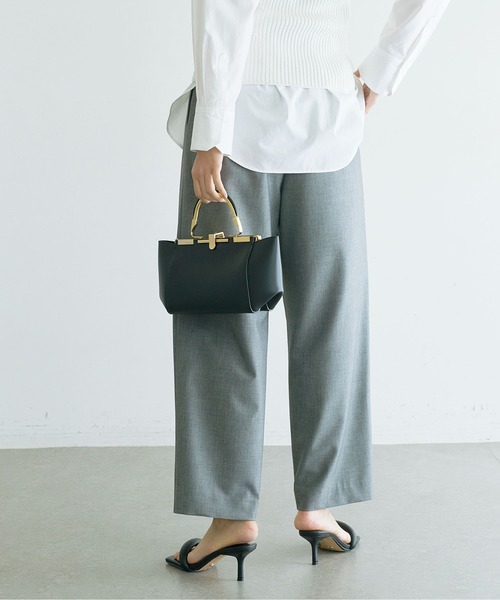 GALLARDAGALANTE（ガリャルダガランテ）の「《セットアップ対応》ハイウエスト2タックパンツ（スラックス・レディース・ベージュ/グレー・0/1/2）」の14枚目の写真