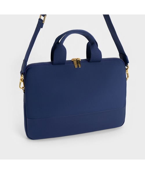 CHARLES & KEITH(チャールズ & キース)の「【販売終了】テクスチャード ラップトップバッグ(ビジネスバッグ・レディース・ライラック/ブラック/ネイビー・XL)」の17枚目の写真