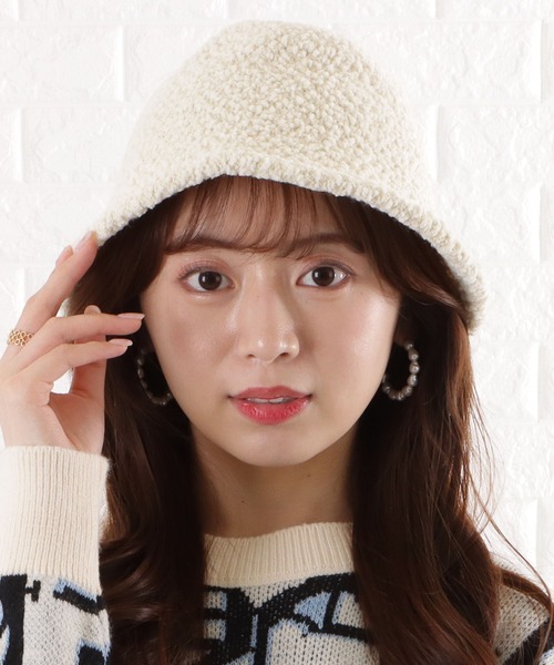 セール】プードルボアバケットハット（ハット）｜Lace Ladies（レース