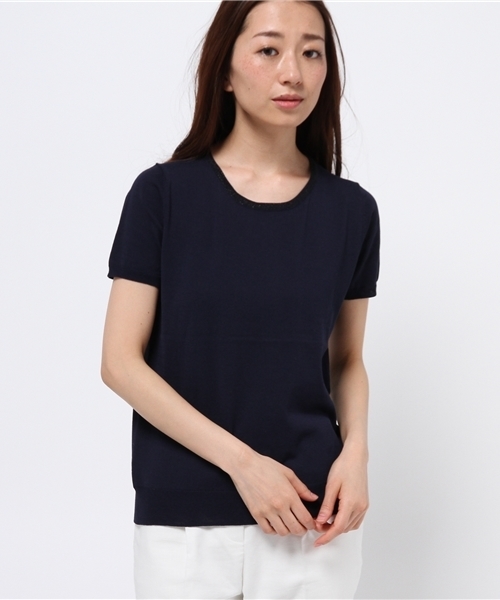 green label relaxing(グリーンレーベルリラクシング)の「SelfWash UV アンサンブル カーディガン(カーディガン/ボレロ・レディース・ベージュ/ネイビー・フリー)」の11枚目の写真