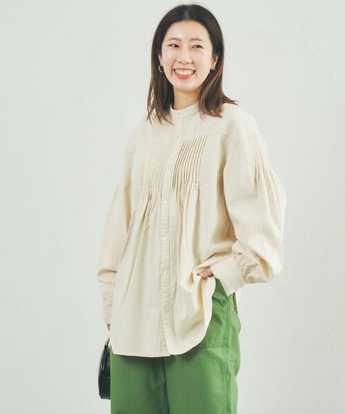 coen（コーエン）の「デニムピンタックブラウス（シャツ/ブラウス・レディース・コバルトブルー/ナチュラル・M/L）」の10枚目の写真