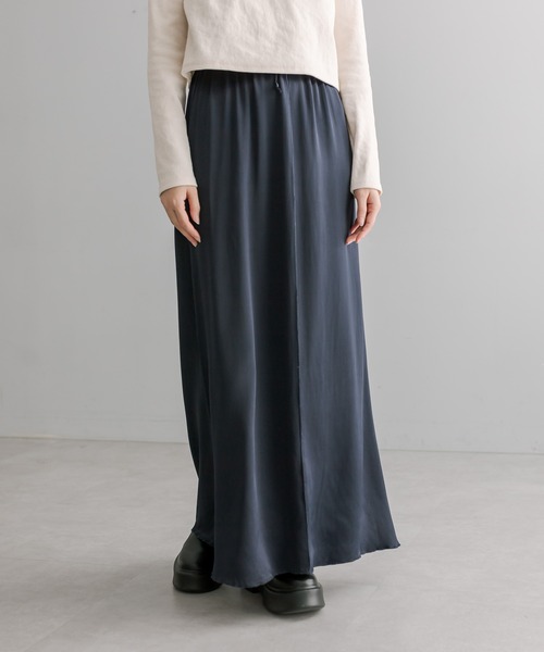 mystic（ミスティック）の「【サイズ展開あり】イージーサテンスカート（スカート・レディース・ライトグレー/ネイビー/グリーン・1/2）」の21枚目の写真