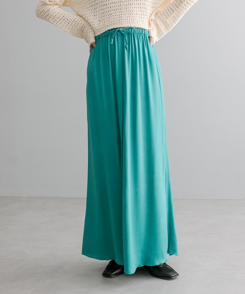 mystic（ミスティック）の「【サイズ展開あり】イージーサテンスカート（スカート・レディース・ライトグレー/ネイビー/グリーン・1/2）」の18枚目の写真