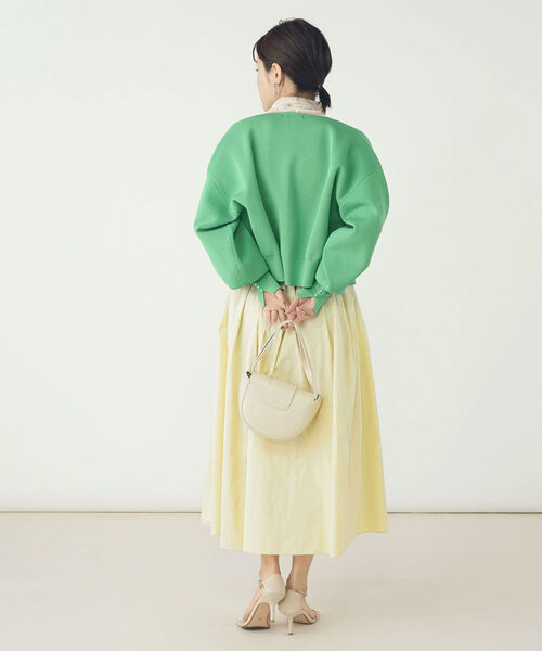 NOLLEY’S(ノーリーズ)の「《手洗い可能》リブビスチェ(ニット/セーター・レディース・グリーン/ブラック/アイボリー・38)」の10枚目の写真