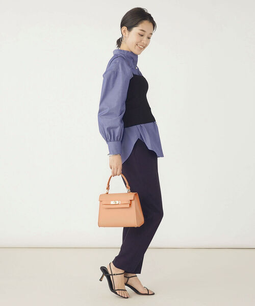 NOLLEY’S(ノーリーズ)の「《手洗い可能》リブビスチェ(ニット/セーター・レディース・グリーン/ブラック/アイボリー・38)」の20枚目の写真