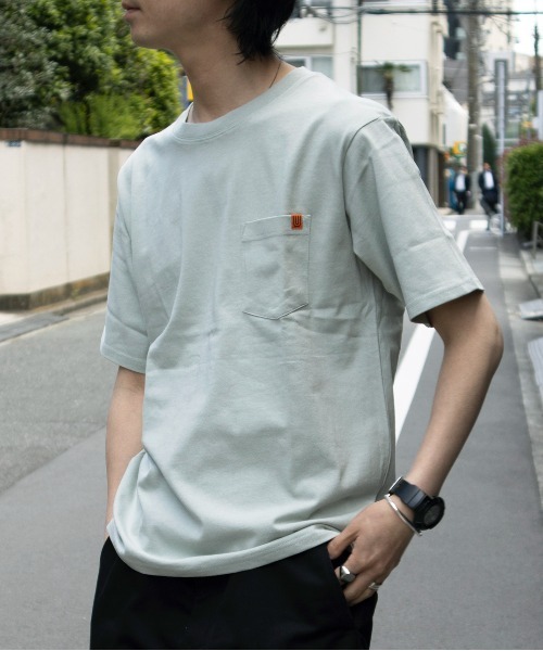 UNIVERSAL OVERALL(ユニバーサルオーバーオール)の「ポケットTシャツ【POCKET TEE】(Tシャツ/カットソー・メンズ・ブラック/オートミール/ホワイト/ライトグリーン/ライトイエロー/ミント・M/2XL/S/XL/L)」の5枚目の写真