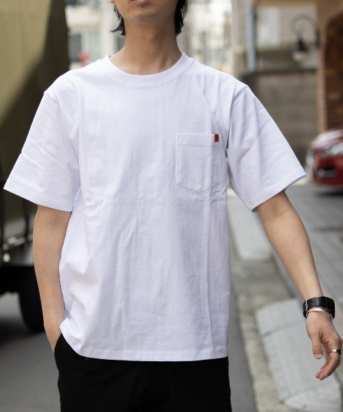 UNIVERSAL OVERALL(ユニバーサルオーバーオール)の「ポケットTシャツ【POCKET TEE】(Tシャツ/カットソー・メンズ・ブラック/オートミール/ホワイト/ライトグリーン/ライトイエロー/ミント・M/2XL/S/XL/L)」の22枚目の写真