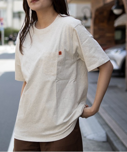 UNIVERSAL OVERALL(ユニバーサルオーバーオール)の「ポケットTシャツ【POCKET TEE】(Tシャツ/カットソー・メンズ・ブラック/オートミール/ホワイト/ライトグリーン/ライトイエロー/ミント・M/2XL/S/XL/L)」の8枚目の写真