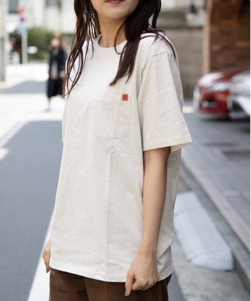 UNIVERSAL OVERALL(ユニバーサルオーバーオール)の「ポケットTシャツ【POCKET TEE】(Tシャツ/カットソー・メンズ・ブラック/オートミール/ホワイト/ライトグリーン/ライトイエロー/ミント・M/2XL/S/XL/L)」の9枚目の写真