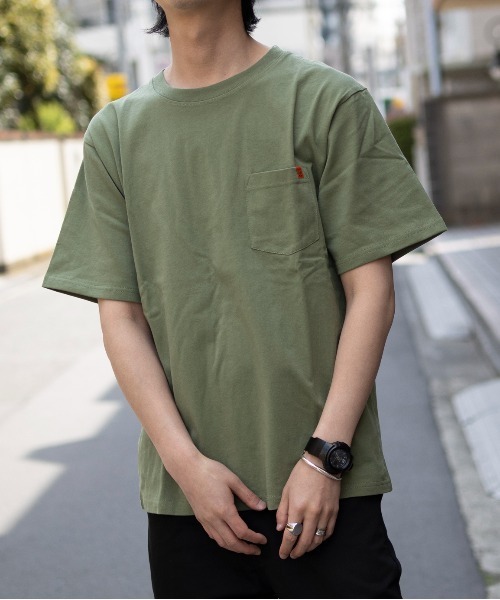 UNIVERSAL OVERALL(ユニバーサルオーバーオール)の「ポケットTシャツ【POCKET TEE】(Tシャツ/カットソー・メンズ・ブラック/オートミール/ホワイト/ライトグリーン/ライトイエロー/ミント・M/2XL/S/XL/L)」の11枚目の写真