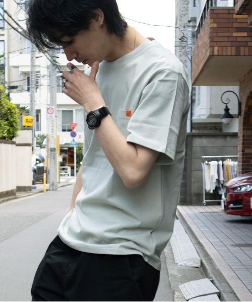 UNIVERSAL OVERALL(ユニバーサルオーバーオール)の「ポケットTシャツ【POCKET TEE】(Tシャツ/カットソー・メンズ・ブラック/オートミール/ホワイト/ライトグリーン/ライトイエロー/ミント・M/2XL/S/XL/L)」の14枚目の写真