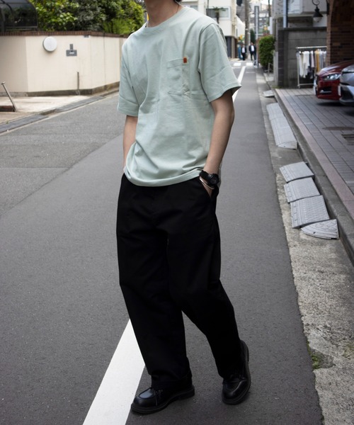 UNIVERSAL OVERALL(ユニバーサルオーバーオール)の「ポケットTシャツ【POCKET TEE】(Tシャツ/カットソー・メンズ・ブラック/オートミール/ホワイト/ライトグリーン/ライトイエロー/ミント・M/2XL/S/XL/L)」の15枚目の写真