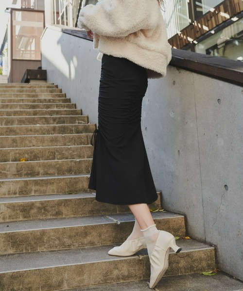 VIOLETTA（ヴィオレッタ）の「ドロストシャーリングスカート（スカート・レディース・ブラック/モカ・S/M）」の15枚目の写真