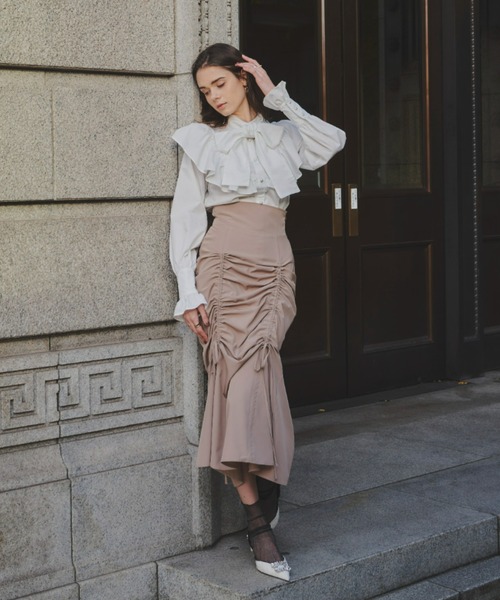 VIOLETTA（ヴィオレッタ）の「ドロストシャーリングスカート（スカート・レディース・ブラック/モカ・S/M）」の18枚目の写真