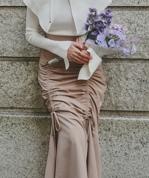 VIOLETTA（ヴィオレッタ）の「ドロストシャーリングスカート（スカート・レディース・ブラック/モカ・S/M）」の6枚目の写真