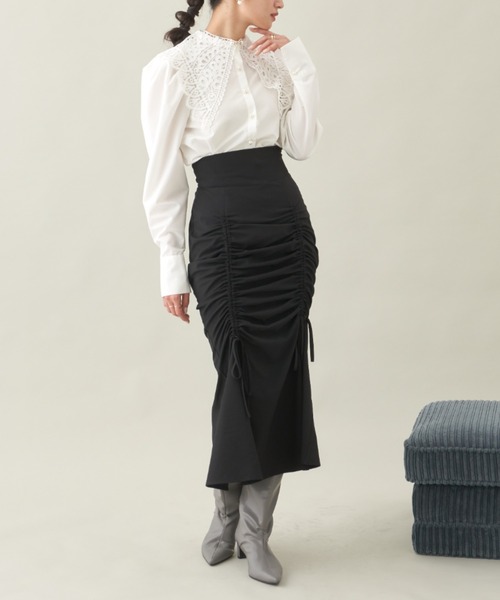 VIOLETTA（ヴィオレッタ）の「ドロストシャーリングスカート（スカート・レディース・ブラック/モカ・S/M）」の19枚目の写真