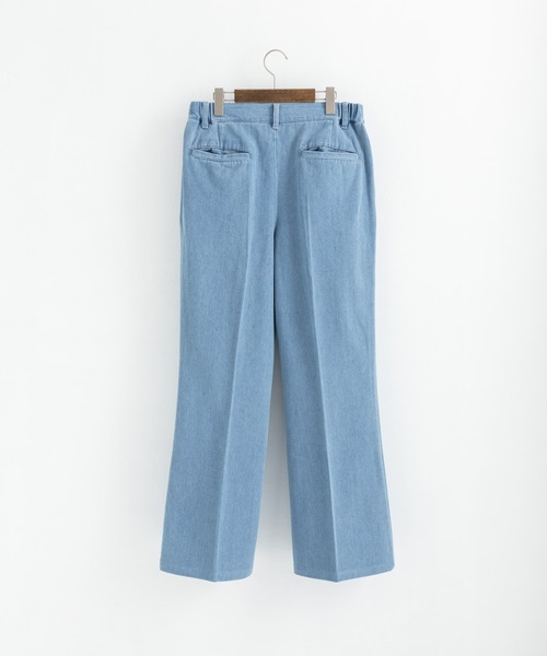 Rocky Monroe（ロッキーモンロー）の「ワイドシルエットセンタープレスフレアデニムパンツ（デニムパンツ・メンズ・インディゴブルー/ブルー/グレー/ブラック/ライトブラック・M/L/XL）」の7枚目の写真