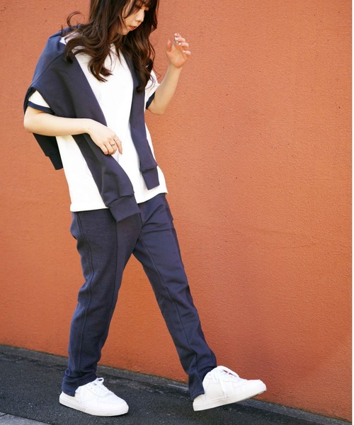 AVIREX(アヴィレックス)の「《WEB&DEPOT限定》SWITCHING SWEAT PANTS/ スウィッチング スウェットパンツ(スウェットパンツ・レディース・チャコールグレー/ブルー・FREE)」の13枚目の写真