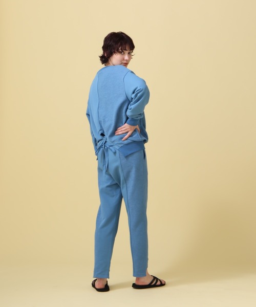 AVIREX(アヴィレックス)の「《WEB&DEPOT限定》SWITCHING SWEAT PANTS/ スウィッチング スウェットパンツ(スウェットパンツ・レディース・チャコールグレー/ブルー・FREE)」の3枚目の写真