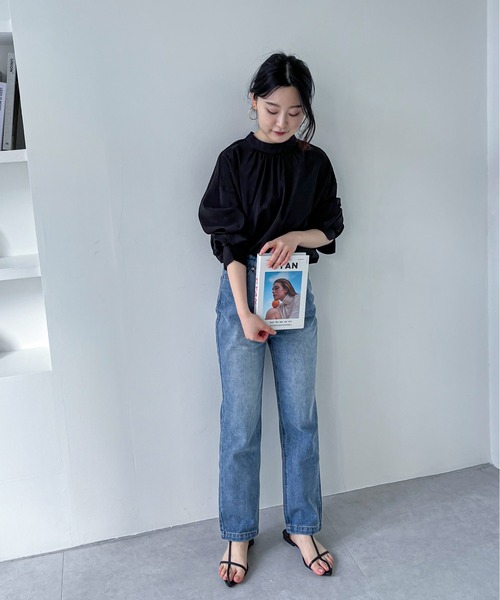 feepur(フェピュール)の「ボウタイブラウス(シャツ/ブラウス・レディース・ブラック/オフホワイト・MEDIUM)」の19枚目の写真