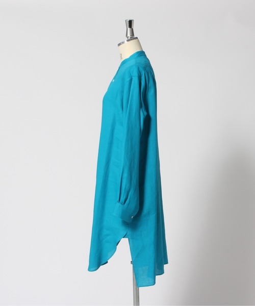 ORCIVAL(オーシバル)の「ORCIVAL/オーシバル バンドカラーシャツ BAND COLLAR SHIRT RC-3794 YLF(シャツワンピース・レディース・ターコイズブルー/ブルー・1)」の10枚目の写真