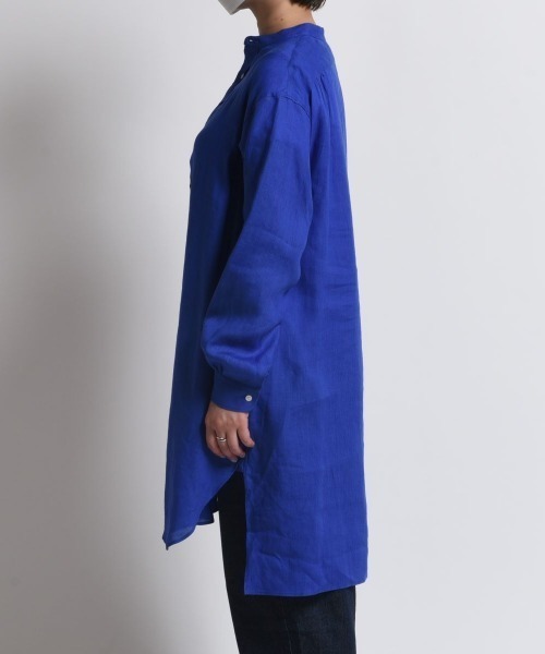 ORCIVAL(オーシバル)の「ORCIVAL/オーシバル バンドカラーシャツ BAND COLLAR SHIRT RC-3794 YLF(シャツワンピース・レディース・ターコイズブルー/ブルー・1)」の12枚目の写真