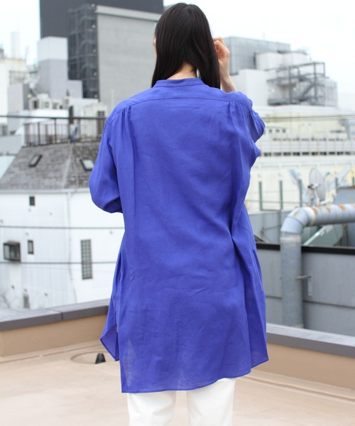 ORCIVAL(オーシバル)の「ORCIVAL/オーシバル バンドカラーシャツ BAND COLLAR SHIRT RC-3794 YLF(シャツワンピース・レディース・ターコイズブルー/ブルー・1)」の16枚目の写真