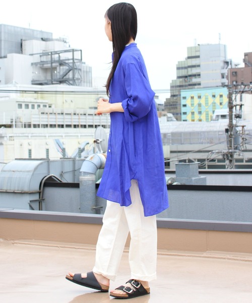 ORCIVAL(オーシバル)の「ORCIVAL/オーシバル バンドカラーシャツ BAND COLLAR SHIRT RC-3794 YLF(シャツワンピース・レディース・ターコイズブルー/ブルー・1)」の18枚目の写真
