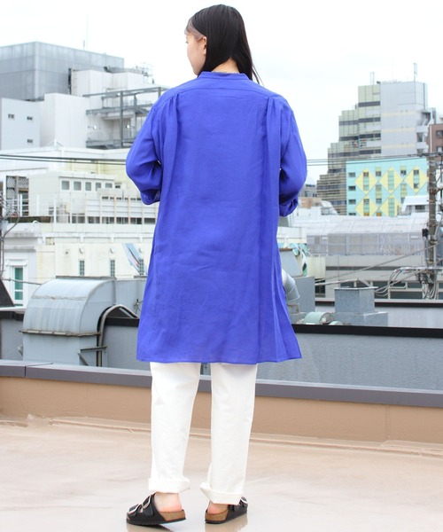 ORCIVAL(オーシバル)の「ORCIVAL/オーシバル バンドカラーシャツ BAND COLLAR SHIRT RC-3794 YLF(シャツワンピース・レディース・ターコイズブルー/ブルー・1)」の19枚目の写真