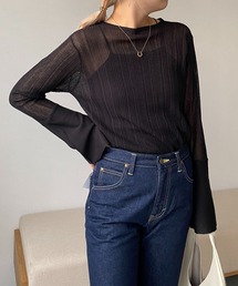 CAPRICIEUX LE'MAGE | フレアスリーブシアープルオーバー(ニット/セーター)