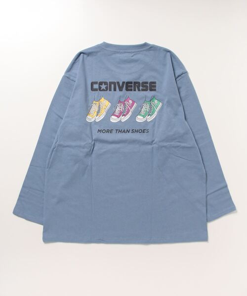 CONVERSE(コンバース)の「CONVERSE コンバース プリントロングスリーブTシャツ(Tシャツ/カットソー・レディース・ブルー/チャコール/グレー/ピンク/イエロー/ホワイト・M/L)」の7枚目の写真