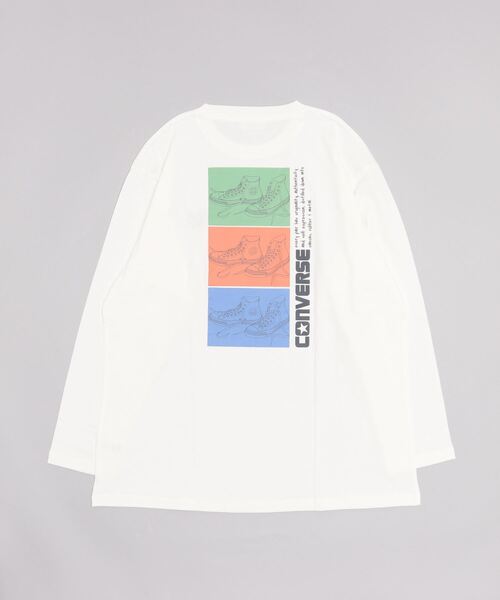CONVERSE(コンバース)の「CONVERSE コンバース プリントロングスリーブTシャツ(Tシャツ/カットソー・レディース・ブルー/チャコール/グレー/ピンク/イエロー/ホワイト・M/L)」の9枚目の写真