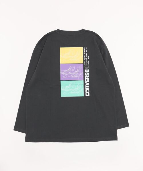 CONVERSE(コンバース)の「CONVERSE コンバース プリントロングスリーブTシャツ(Tシャツ/カットソー・レディース・ブルー/チャコール/グレー/ピンク/イエロー/ホワイト・M/L)」の10枚目の写真